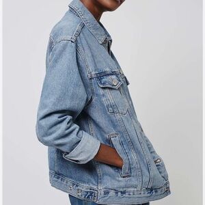 Topshop Oversized Denim Jacket, size 4